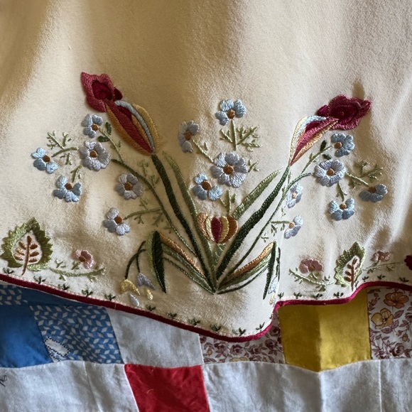 Vintage Silk Embroidered Dress - Picture 2 of 8